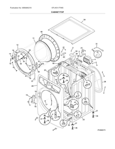 Part Location Diagram of 134646205 Frigidaire PANEL