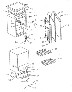Refrigerator Diagram and Parts List for 56491245100  Kenmore Refrigerator