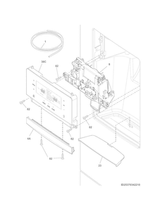 Controls & Ice Dispenser Diagram and Parts List for 25370443210  Kenmore Refrigerator
