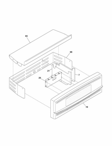 Control Panel Diagram and Parts List for 79040522401  Kenmore Wall Oven