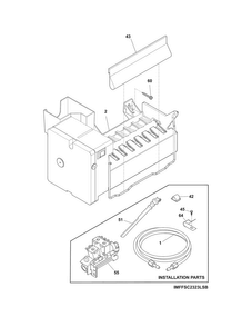 Ice Maker Diagram and Parts List for EI23CS65KS3A  Electrolux Refrigerator