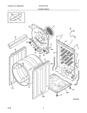 CABINET/DRUM Diagram and Parts List for DAQG7077KW0  Frigidaire Dryer