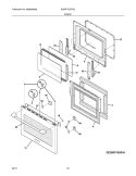 DOOR Diagram and Parts List for E36DF7CGPS3  Electrolux Range