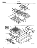TOP / DRAWER Diagram and Parts List for GGF333BFDB  Gibson Range