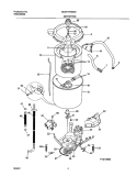 WSHR MTR, HOSE Diagram and Parts List for GLWS1979AS0  Frigidaire Washer