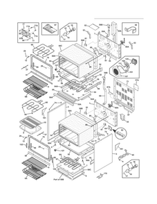 Body Diagram and Parts List for CGEF306TMFB  Frigidaire Range