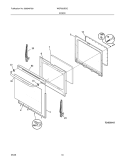 DOOR Diagram and Parts List for WGF350ESC  Westinghouse Range