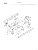 BACKGUARD Diagram and Parts List for FES300WCWJ  Frigidaire Range
