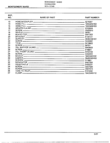 Dishwasher Page 9 Diagram and Parts List for 1236B  Frigidaire Dishwasher
