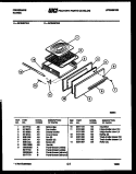 BROILER DRAWER PARTS Diagram and Parts List for GC34BCL4  Frigidaire Range