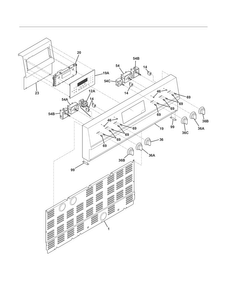 Backguard Diagram and Parts List for FPEF4085KFD  Frigidaire Range