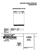 COVER Diagram and Parts List for MDB124BJB0  Frigidaire Dishwasher
