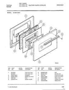 Functional Parts List Page 5 Diagram and Parts List for 36-3281-01  Tappan Range