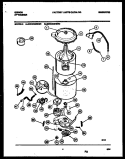 TUB DETAIL Diagram and Parts List for GWX233RBW0  Gibson Washer