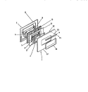 OVEN DOOR, PANELS Diagram and Parts List for GG32PCW0  Frigidaire Range