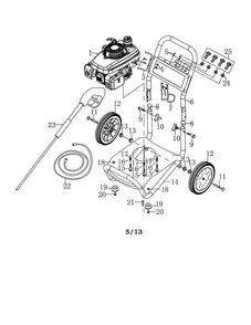 Frame Diagram and Parts List for WP2300  Westinghouse Washer