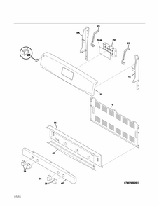Backguard Diagram and Parts List for 79073232312  Kenmore Range