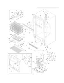 Cabinet Diagram and Parts List for FRU17G4JW22  Frigidaire Refrigerator