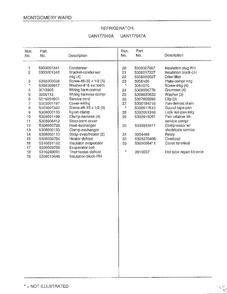 Refrigerator Page 8 Diagram and Parts List for 177040A  Frigidaire Refrigerator