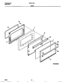 DOOR Diagram and Parts List for MGF311SBWC  Frigidaire Range