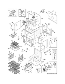 Upper Oven Diagram and Parts List for EW27EW65GS9  Electrolux Wall Oven