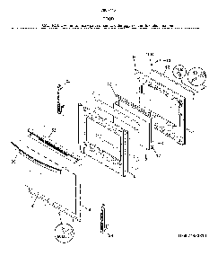 Door Diagram and Parts List for 79074459810  Kenmore Range