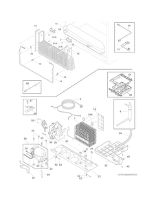 Cooling System Diagram and Parts List for FGHB2866PE5A  Frigidaire Refrigerator