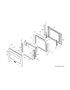 Door Diagram and Parts List for FPEH3077RFA  Frigidaire Range