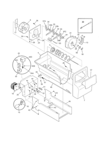 Ice Container Diagram and Parts List for FFHS2622MSS  Frigidaire Refrigerator