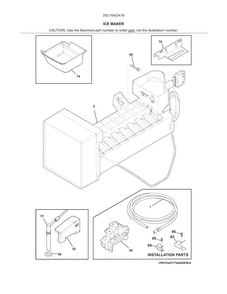 Ice Maker Diagram and Parts List for 25370423419  Kenmore Refrigerator