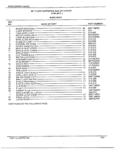 30" Floor/basic Body Page 2 Diagram and Parts List for 2477A  Frigidaire Range