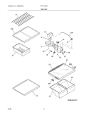 SHELVES Diagram and Parts List for FRT21HS6JW0  Frigidaire Refrigerator