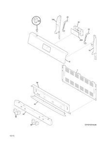 Backguard Diagram and Parts List for FFGF3017LWG  Frigidaire Range
