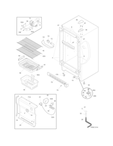 Cabinet Diagram and Parts List for LFFH20F3QWD  Frigidaire Freezer