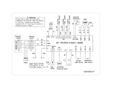 Wiring Diagram Diagram and Parts List for FFHP093CS20  Frigidaire Air Conditioner