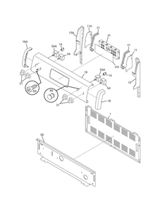 Backguard Diagram and Parts List for 79090912403  Kenmore Range