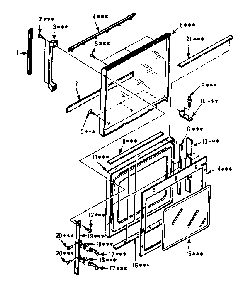 Door Parts Diagram and Parts List for 5648773580  Kenmore Microwave