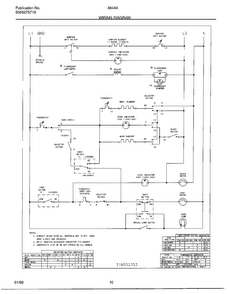 Wiring Diagram Diagram and Parts List for 484440C  Frigidaire Range