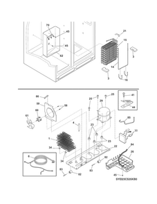 System Diagram and Parts List for FGHC2355PF8  Frigidaire Refrigerator