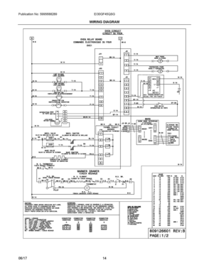 07 - WIRING DIAGRAM Diagram and Parts List for EI30GF45QSG  Frigidaire Range