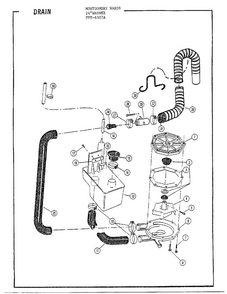 24` Washer/ Drain Diagram and Parts List for 6507A  Frigidaire Washer