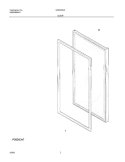 DOOR Diagram and Parts List for GDR22CWL3  Frigidaire Freezer