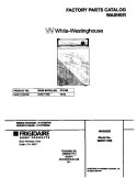 COVER Diagram and Parts List for WWX111REW0  Frigidaire Washer