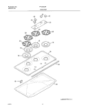 PANEL CONTROL Diagram and Parts List for FPC36C4HWC  Frigidaire Cooktop