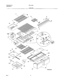 SHELVES / CONTROLS Diagram and Parts List for FRT21LRFW1  Frigidaire Refrigerator