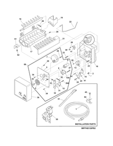 Ice Maker Diagram and Parts List for FFHI1817LS9  Frigidaire Refrigerator