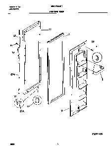 Freezer Door Diagram and Parts List for WRS20MQRCW0  Westinghouse Refrigerator