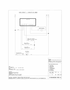 Wiring Diagram Diagram and Parts List for 79040439800  Kenmore Wall Oven