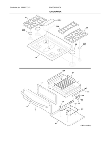 Part Location Diagram of 316605004 Frigidaire MAINTOP