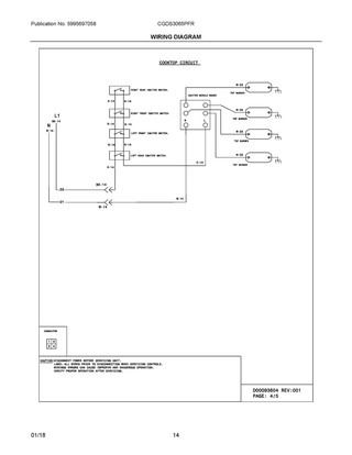 Wiring Diagram Diagram and Parts List for CGDS3065PFR  Frigidaire Range